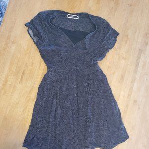 Abercrombie black button-down mini dress